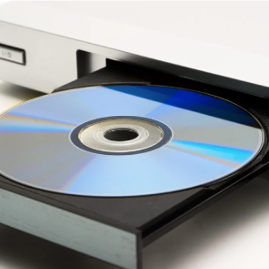 A disk coming out of a disk drive