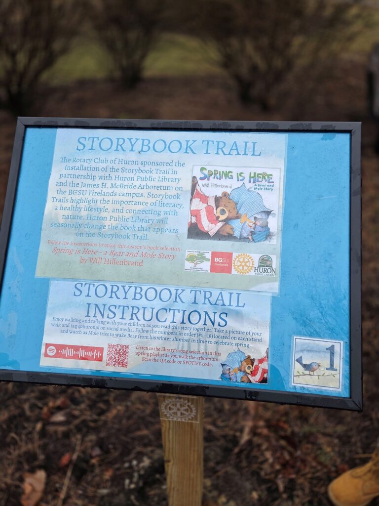 Storybook trail sign