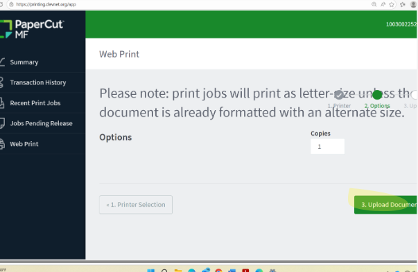 laptop printing step 6 - confirm number of copies