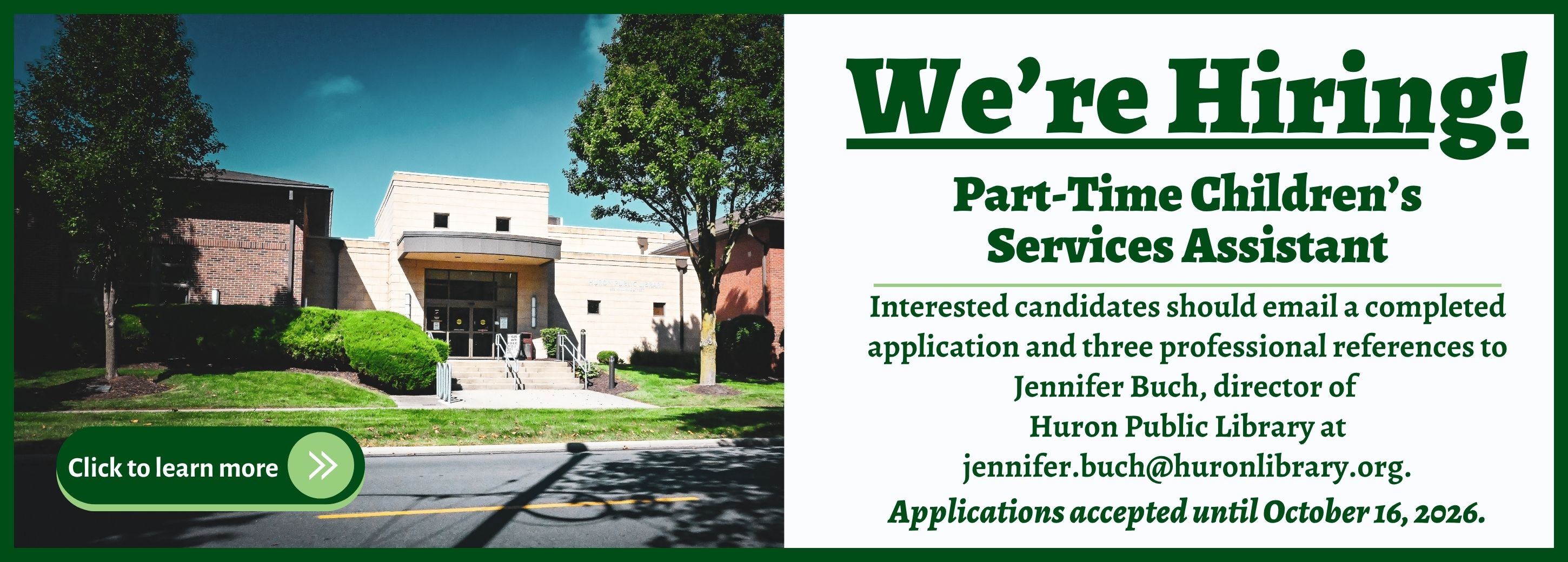 Hiring Children's Services Assistant